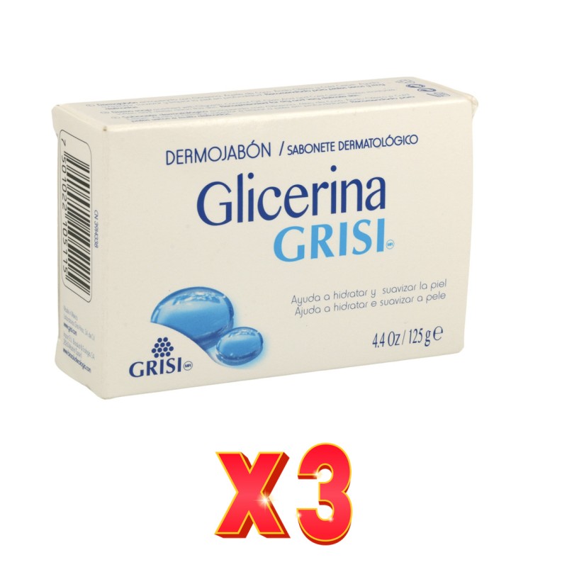 Pack de 3 unidades Grisi Dermojabon Glicerina 125Gr Grisi
