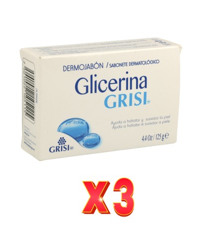 Pack de 3 unidades Grisi Dermojabon Glicerina 125Gr Grisi