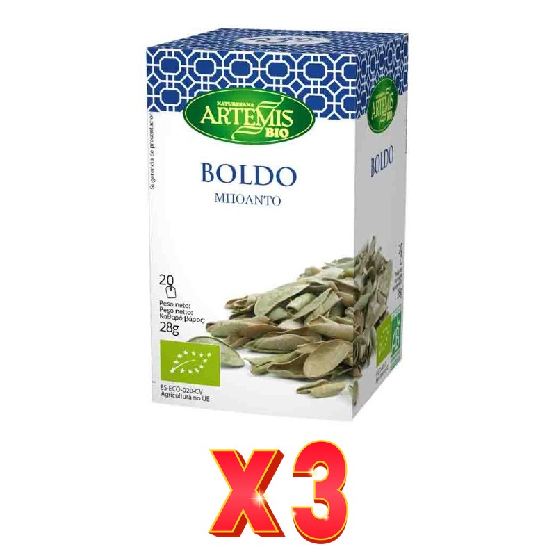 Pack de 3 unidades Artemis Boldo 20 Bolsitas Artemis