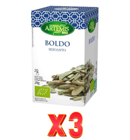 Pack de 3 unidades Artemis Boldo 20 Bolsitas Artemis