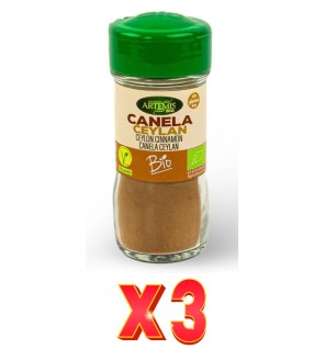 Pack de 3 unidades Artemis Canela Ceylán Molida 25 G Especia Artemis