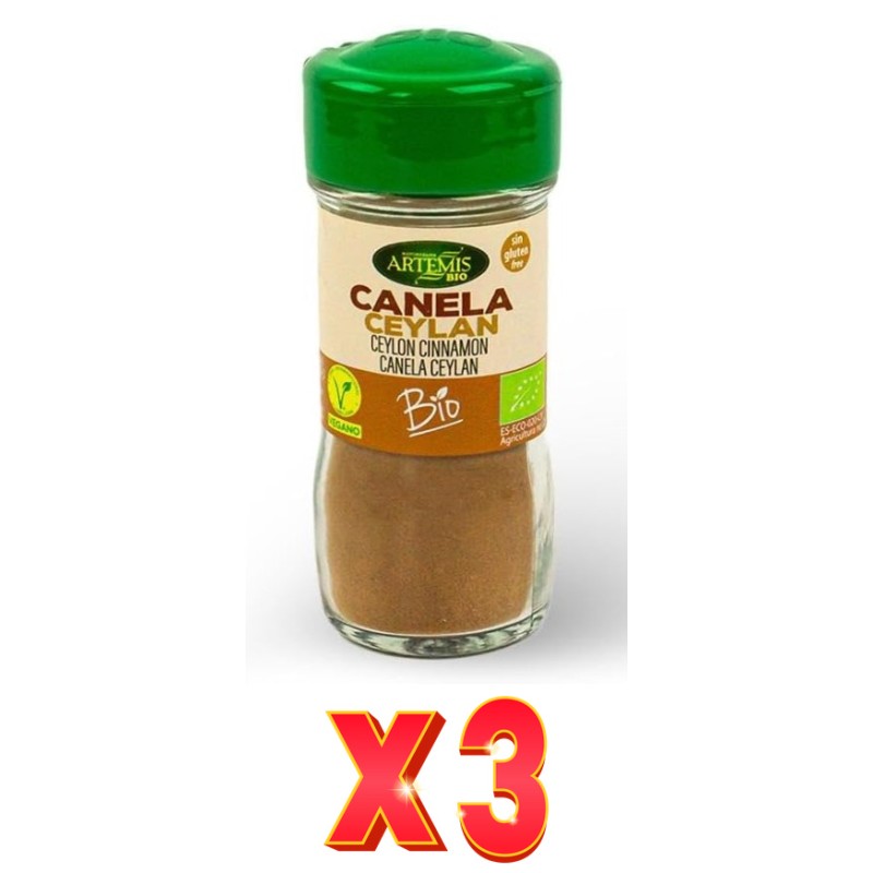 Pack de 3 unidades Artemis Canela Ceylán Molida 25 G Especia Artemis Pack de 3 unidades Artemis Canela Ceylán Molida 25 G Especia Artemis