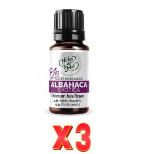 Pack de 3 unidades Herbes Del Moli Ac. E. Albahaca 10Ml Herbes Del Moli