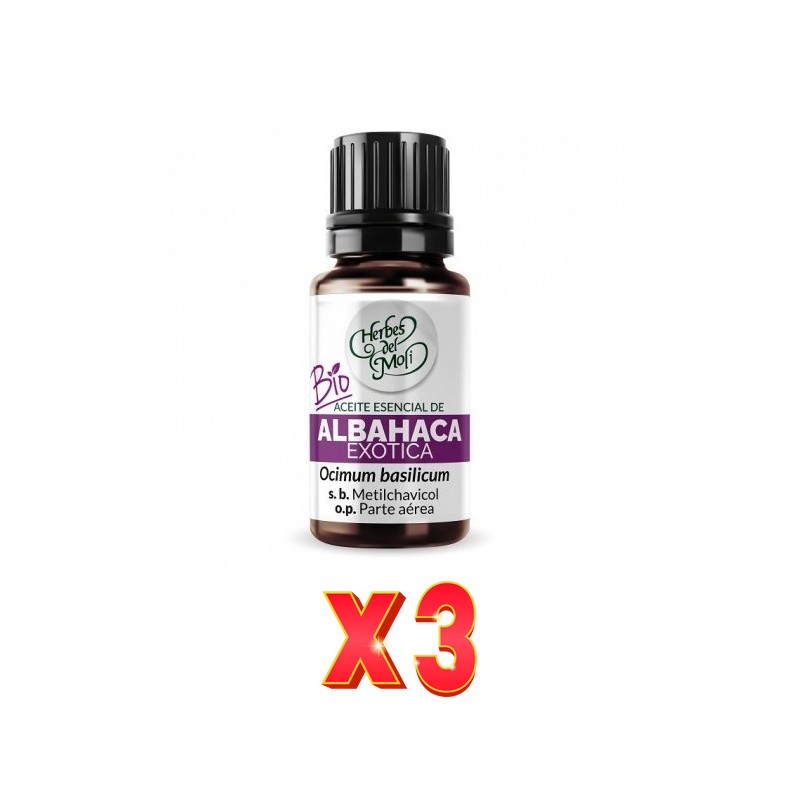 Pack de 3 unidades Herbes Del Moli Ac. E. Albahaca 10Ml Herbes Del Moli Pack de 3 unidades Herbes Del Moli Ac. E. Albahaca 10Ml Herbes Del Moli