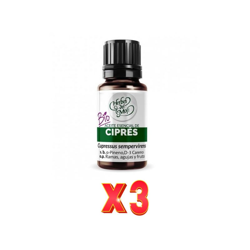 Pack de 3 unidades Herbes Del Moli Ac. E. Ciprés Eco 10Ml Herbes Del Moli Pack de 3 unidades Herbes Del Moli Ac. E. Ciprés Eco 10Ml Herbes Del Moli