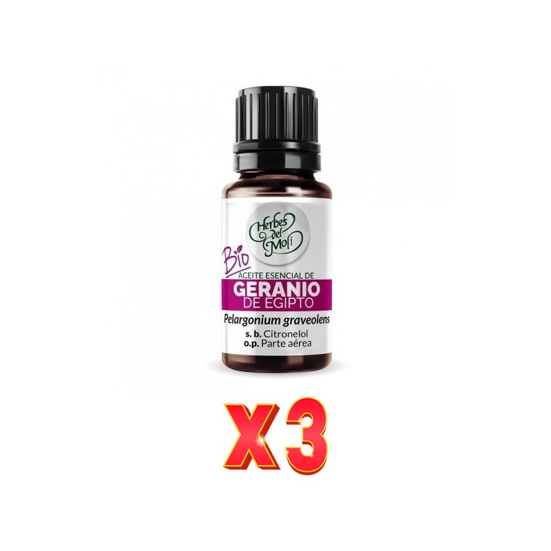 Pack de 3 unidades Herbes Del Moli Ac. E. Geranio Eco 10Ml Herbes Del Moli Pack de 3 unidades Herbes Del Moli Ac. E. Geranio Eco 10Ml Herbes Del Moli