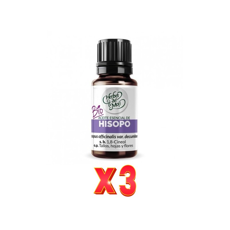 Pack de 3 unidades Herbes Del Moli Ac. E. Hisopo Eco 10Ml Herbes Del Moli Pack de 3 unidades Herbes Del Moli Ac. E. Hisopo Eco 10Ml Herbes Del Moli