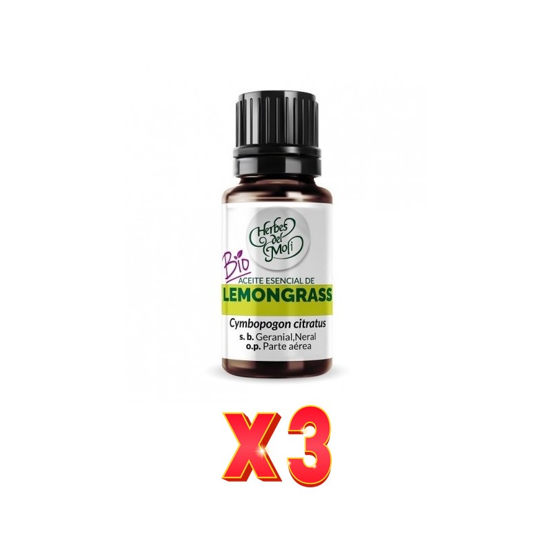 Pack de 3 unidades Herbes Del Moli Ac. E. Lemongrass Eco 10Ml Herbes Del Moli