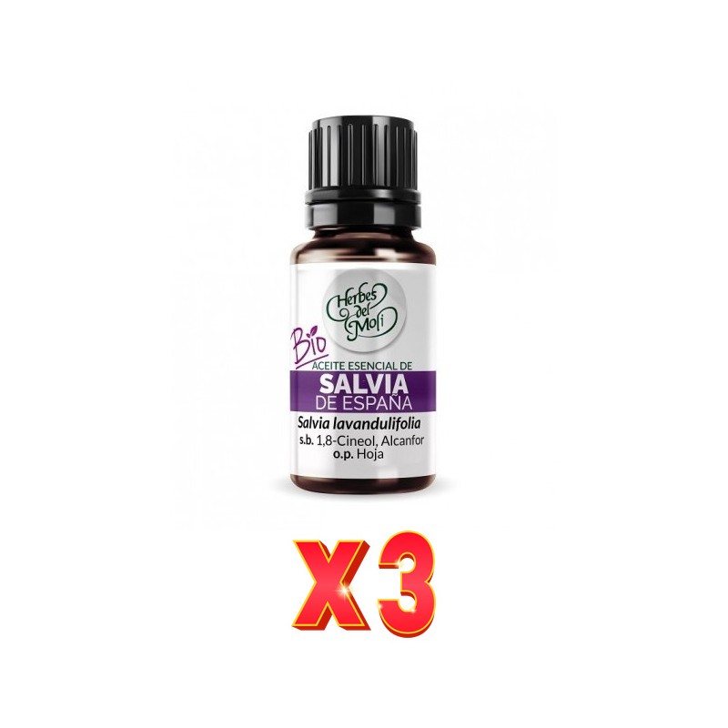 Pack de 3 unidades Herbes Del Moli Ac. E. Salvia Lavan. Eco 10Ml Herbes Del Moli Pack de 3 unidades Herbes Del Moli Ac. E. Salvia Lavan. Eco 10Ml Herbes Del Moli