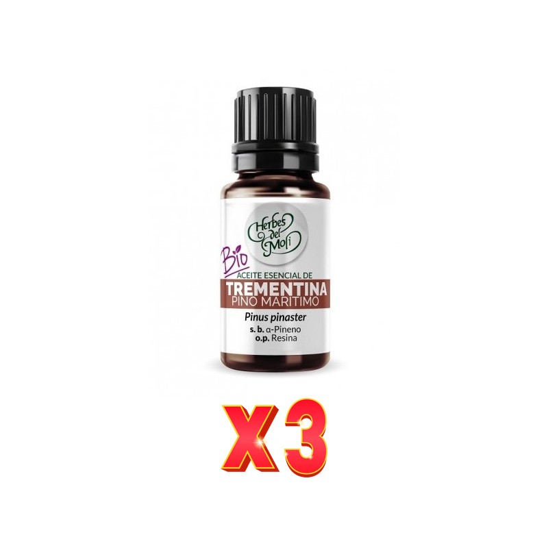 Pack de 3 unidades Herbes Del Moli Ac. E. Trementina Eco 10Ml Herbes Del Moli Pack de 3 unidades Herbes Del Moli Ac. E. Trementina Eco 10Ml Herbes Del Moli