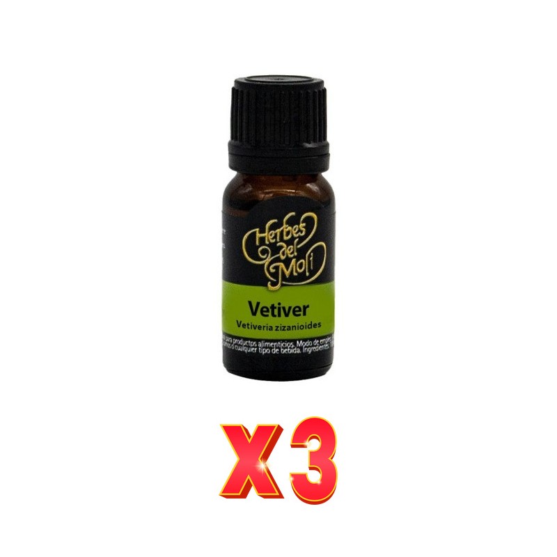 Pack de 3 unidades Herbes Del Moli Ac. E. Vetiver Eco 10Ml Herbes Del Moli Pack de 3 unidades Herbes Del Moli Ac. E. Vetiver Eco 10Ml Herbes Del Moli