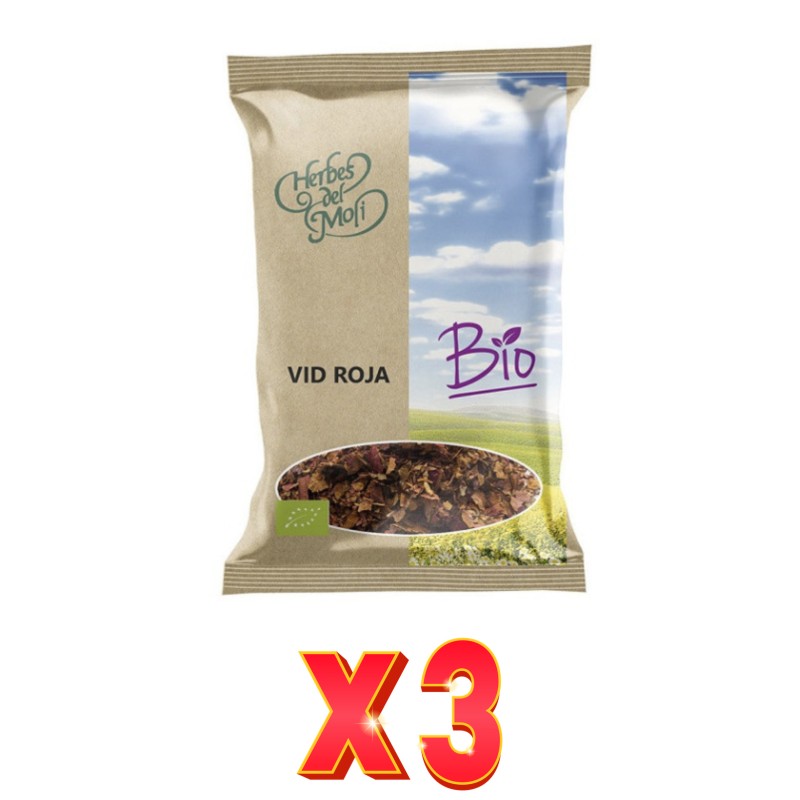 Pack de 3 unidades Herbes Del Moli Vid Roja Hojas Eco 35G Herbes Del Moli