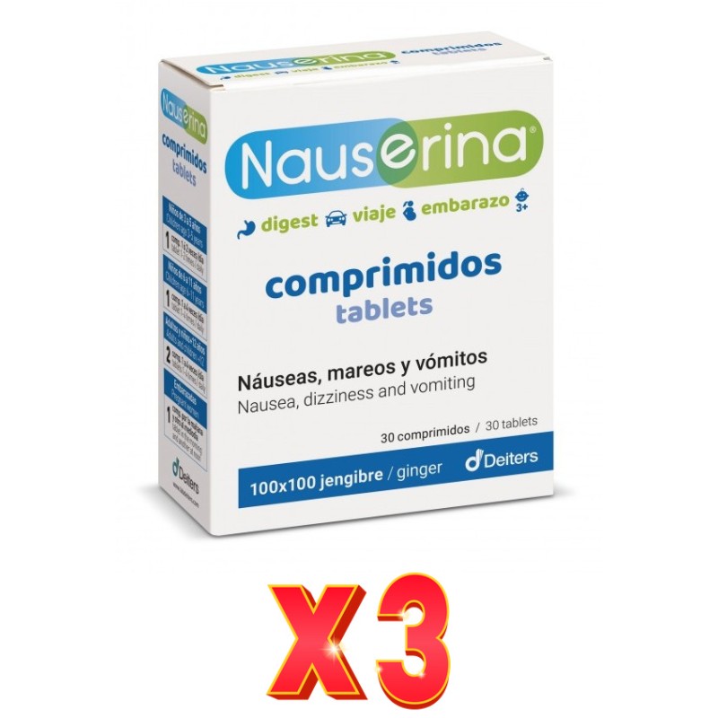 Pack de 3 unidades Nauserina 30Comp. Deiters Pack de 3 unidades Nauserina 30Comp. Deiters