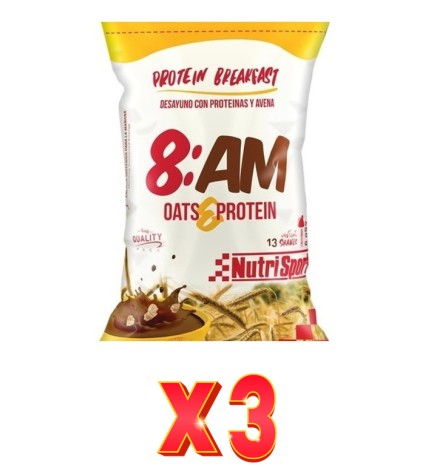 Pack de 3 unidades Nutrisport 8Am Protein Breakfast Choco 650Gr Nutrisport