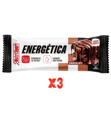 Pack de 3 unidades Nutrisport Barrita Energetica Choco 24Uds Nutrisport