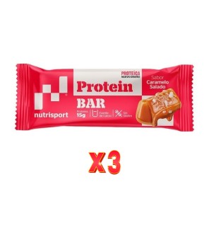 Pack de 3 unidades Nutrisport Barritas Proteica Salted Caramel 44Gr 24Ud Nutrisport