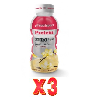 Pack de 3 unidades Nutrisport Batido Proteina Zero Vainilla 12Udx330Ml Nutrisport