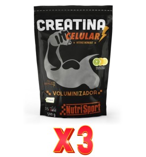 Pack de 3 unidades Nutrisport Creatina Celular Citricos 500Gr Nutrisport