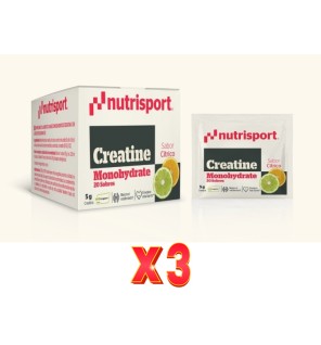 Pack de 3 unidades Nutrisport Creatina Citrico Caja 20 Sticks Nutrisport