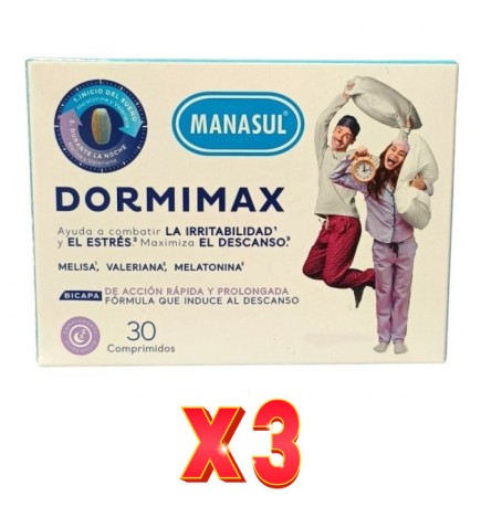 Pack de 3 unidades Manasul Dormimax 30Comp- Manasul