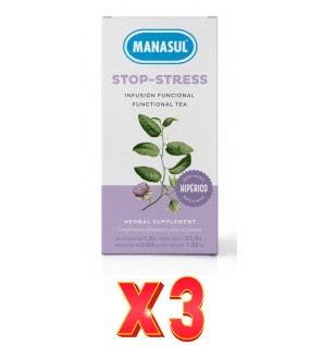 Pack de 3 unidades Manasul Stop Stress 25Filtros Manasul