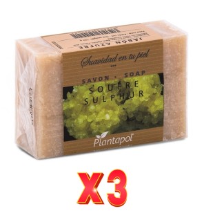 Pack de 3 unidades Plantapol Jabon Azufre 100Gr Plantapol