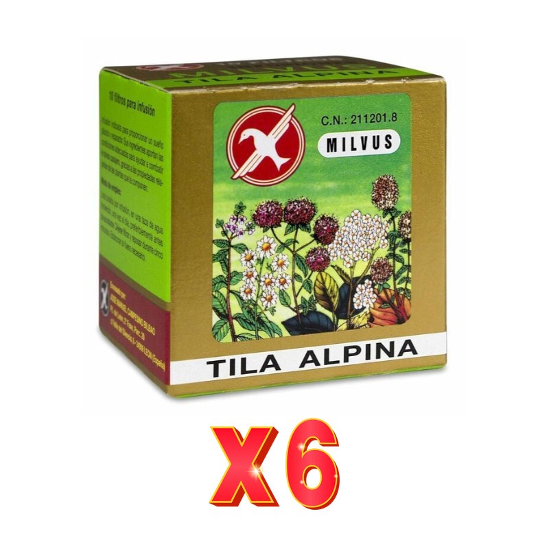 Pack de 6 unidades Milvus Tila Alpina 10 Filtros Milvus Pack de 6 unidades Milvus Tila Alpina 10 Filtros Milvus