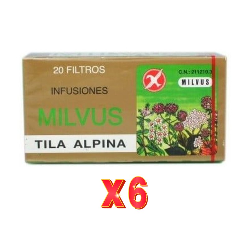 Pack de 6 unidades Milvus Tila Alpina 20 Filtros Milvus