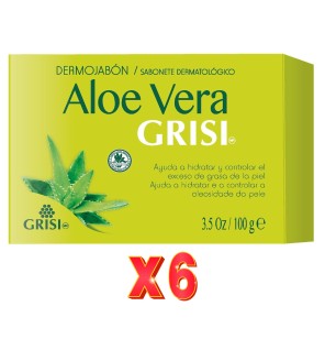Pack de 6 unidades Grisi Dermojabon Aloe 100 Grs. Grisi
