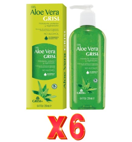 Pack de 6 unidades Grisi Gel Puro Aloe Dosificad250Ml Grisi