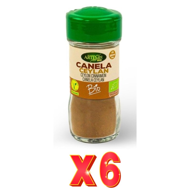 Pack de 6 unidades Artemis Canela Ceylán Molida 25 G Especia Artemis Pack de 6 unidades Artemis Canela Ceylán Molida 25 G Especia Artemis