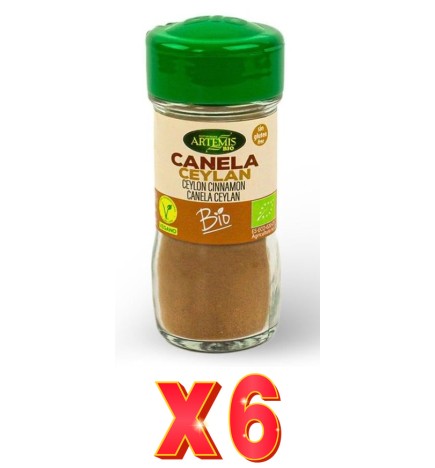 Pack de 6 unidades Artemis Canela Ceylán Molida 25 G Especia Artemis