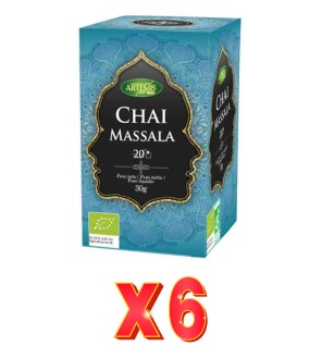Pack de 6 unidades Artemis Chai Massala 20 Bolsitas Artemis