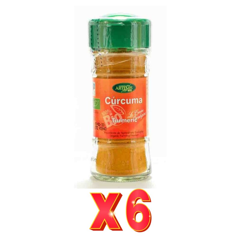 Pack de 6 unidades Artemis Cúrcuma 30 G Especia Artemis Pack de 6 unidades Artemis Cúrcuma 30 G Especia Artemis