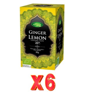 Pack de 6 unidades Artemis Ginger Lemon 20 Bolsitas Artemis