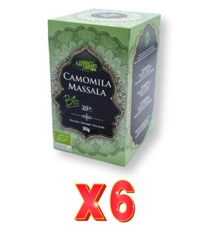 Pack de 6 unidades Artemis Infusion Camomiila Massala Eco 20 Bolsitas Artemis