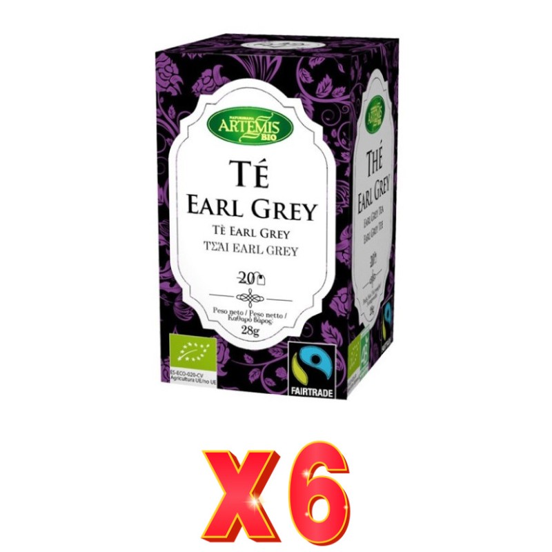 Pack de 6 unidades Artemis Té Earl Grey20 Bolsitas Artemis