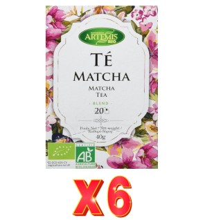 Pack de 6 unidades Artemis Té Matcha Blend 20 Bolsitas Artemis
