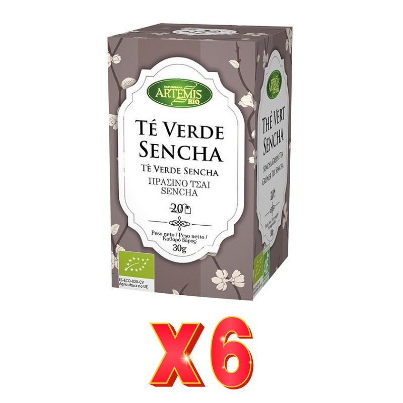 Pack de 6 unidades Artemis Té Verde Senchá 20 Bolsitas Artemis Pack de 6 unidades Artemis Té Verde Senchá 20 Bolsitas Artemis
