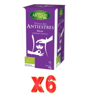 Pack de 6 unidades Artemis Tisana Antiestres 20 Bolsitas Artemis