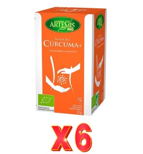 Pack de 6 unidades Artemis Tisana Cúrcuma Plus20 Bolsitas Artemis