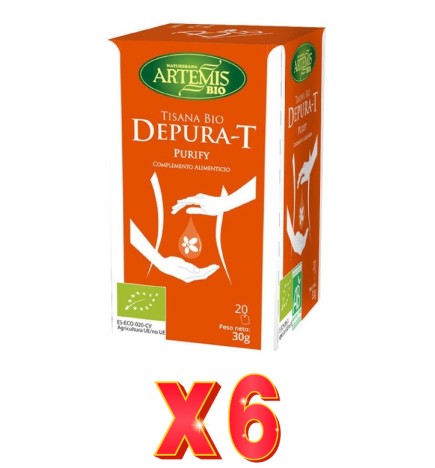 Pack de 6 unidades Artemis Tisana Depura-T 20 Bolsitas Artemis