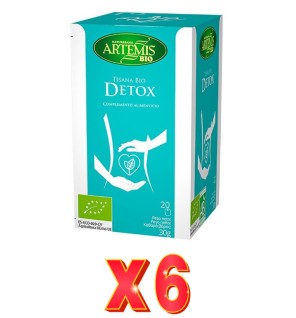 Pack de 6 unidades Artemis Tisana Detox 20 Bolsitas Artemis