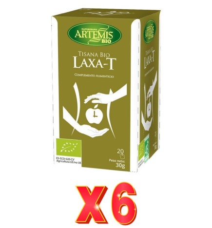 Pack de 6 unidades Artemis Tisana Laxa-T 20 Bolsitas Artemis