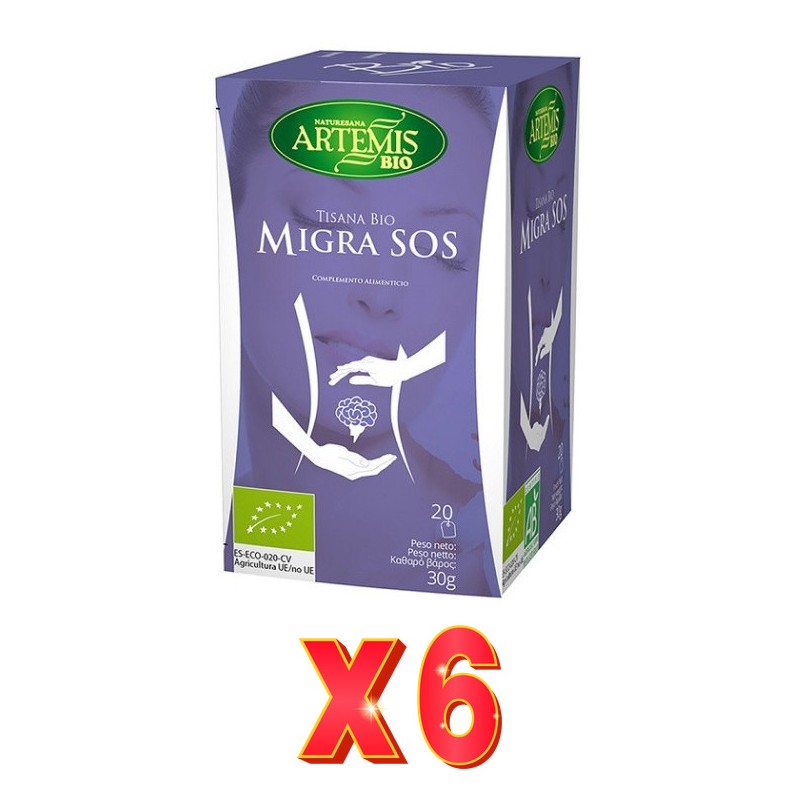 Pack de 6 unidades Artemis Tisana Mujer - Migrañas 20Bol Artemis