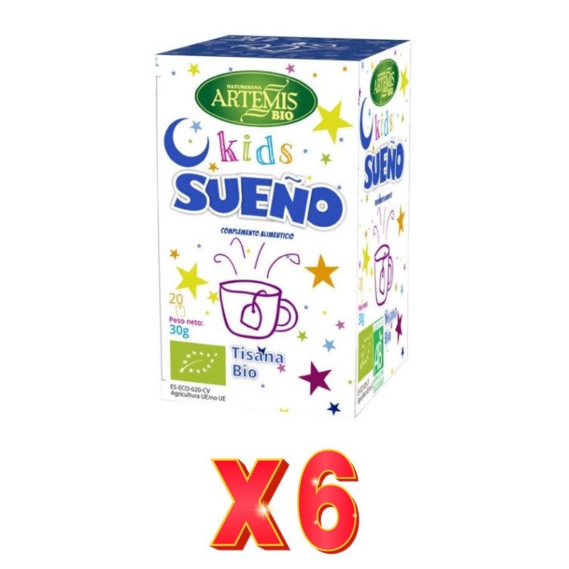 Pack de 6 unidades Artemis Tisana Niños - Sueño 20 Bolsitas Artemis Pack de 6 unidades Artemis Tisana Niños - Sueño 20 Bolsitas Artemis