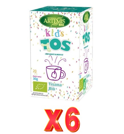 Pack de 6 unidades Artemis Tisana Niños - Tos 20 Bolsitas Artemis