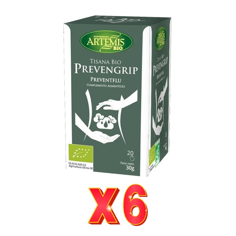 Pack de 6 unidades Artemis Tisana Prevengrip 20 Bolsitas Artemis Pack de 6 unidades Artemis Tisana Prevengrip 20 Bolsitas Artemis