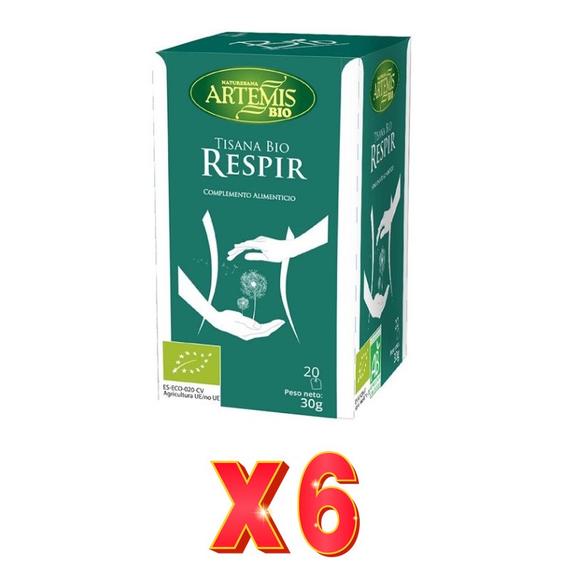 Pack de 6 unidades Artemis Tisana Respir 20 Bolsitas Artemis Pack de 6 unidades Artemis Tisana Respir 20 Bolsitas Artemis