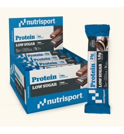 Nutrisport Barrita Low Sugar Cookies Cream 16Uds# Nutrisport